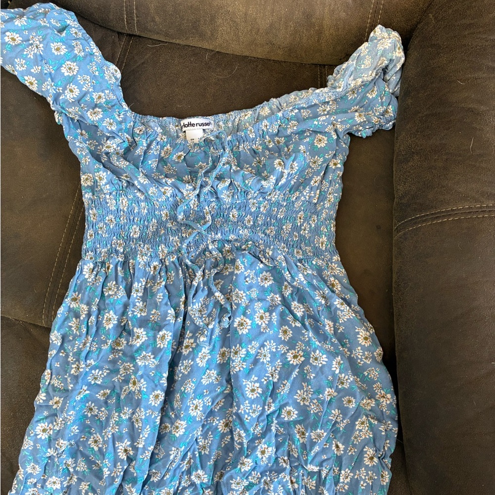 Charlotte Russe Blue Floral Top